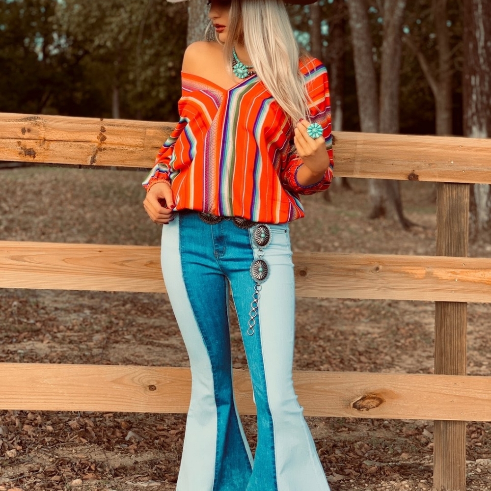 Western Serape Top